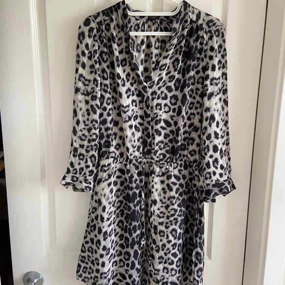 Babaton leopard silk dress - Picture 1 of 4